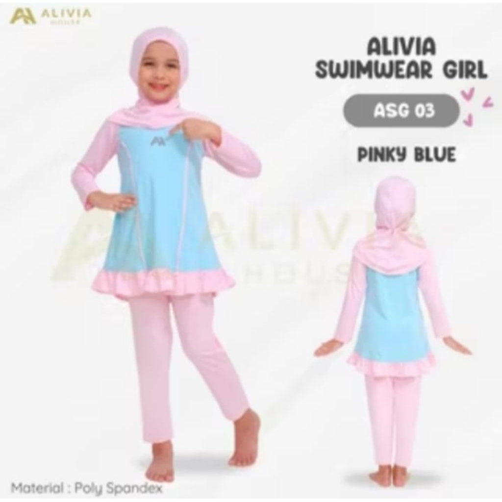 Pekanbaru Alivia House - Alivia Swimwearkids As Girl 03 - Baju Renang Anak Perempuan Muslim