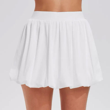 Pekanbaru Puffy Skort Rok Celana Olahraga Wanita High Waist | Tennis Padel Golf Skirt Pocket - JevyActive
