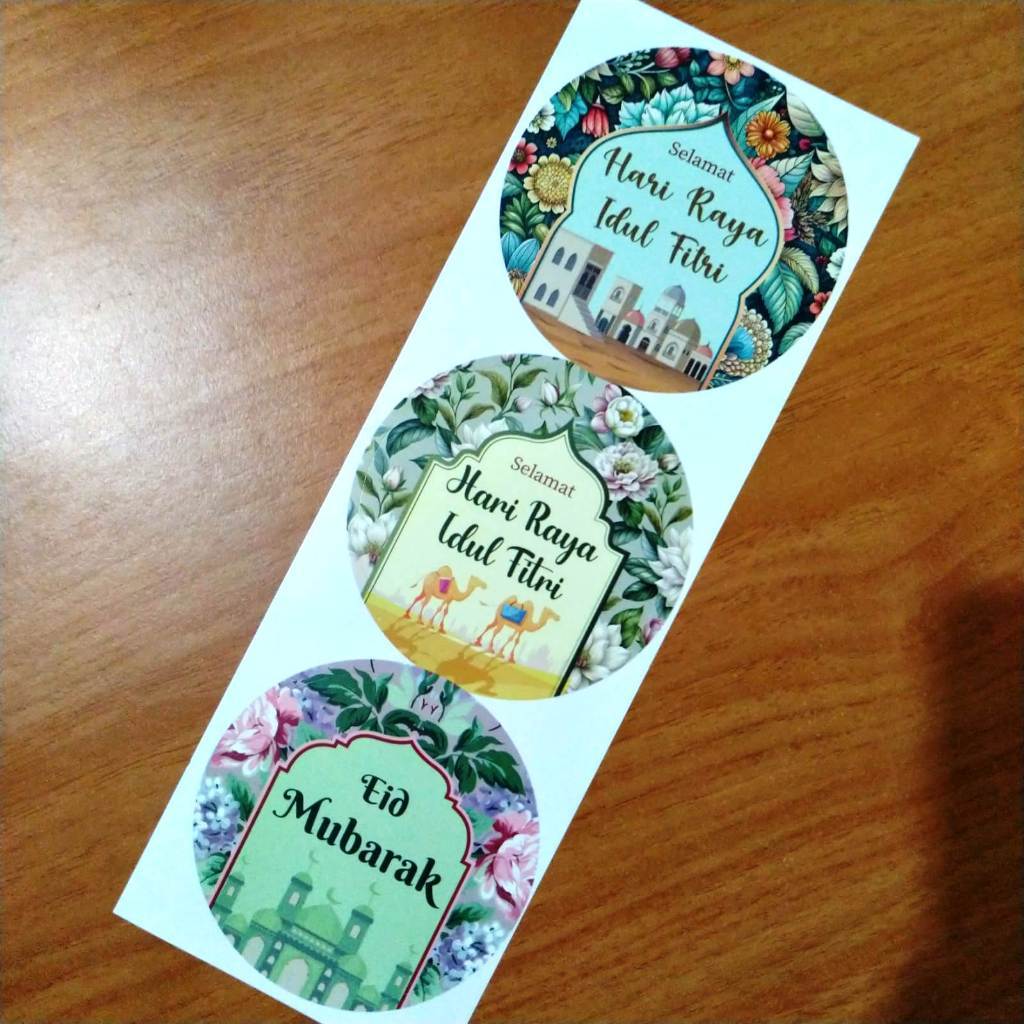 Pekanbaru Sticker Idul Fitri / Lebaran Lembaran Berbagai Ukuran