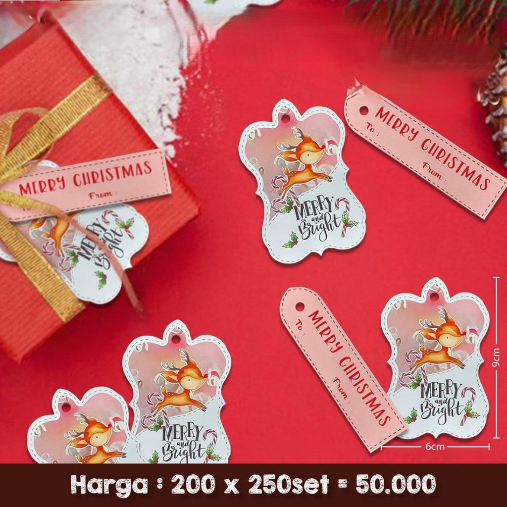 Pekanbaru Christmas Hang Tag / Tag Natal Berbagai Motif Per Pack