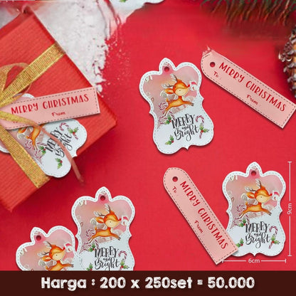 Pekanbaru Christmas Hang Tag / Tag Natal Berbagai Motif Per Pack
