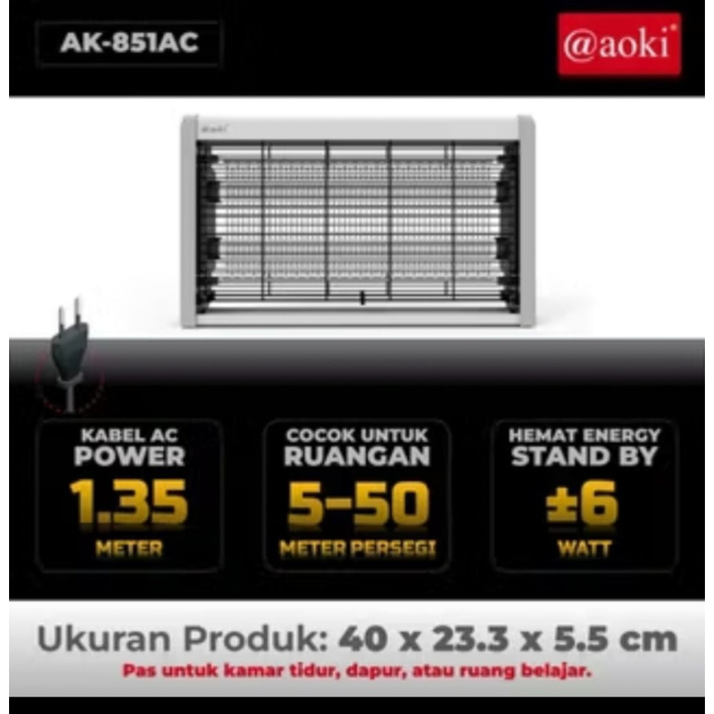 Pekanbaru Perangkap Nyamuk Aoki / Insect Killer Arus Ac 4W 6W 8W 10W