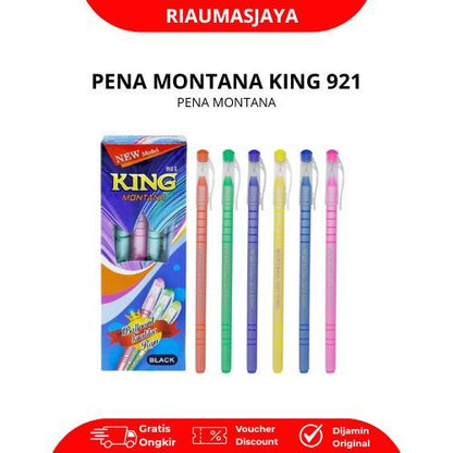 Pekanbaru Pena Montana Murah Model 121 St , Prince 922 , Dan King 921 Per Lusin Isi (12 Pcs)