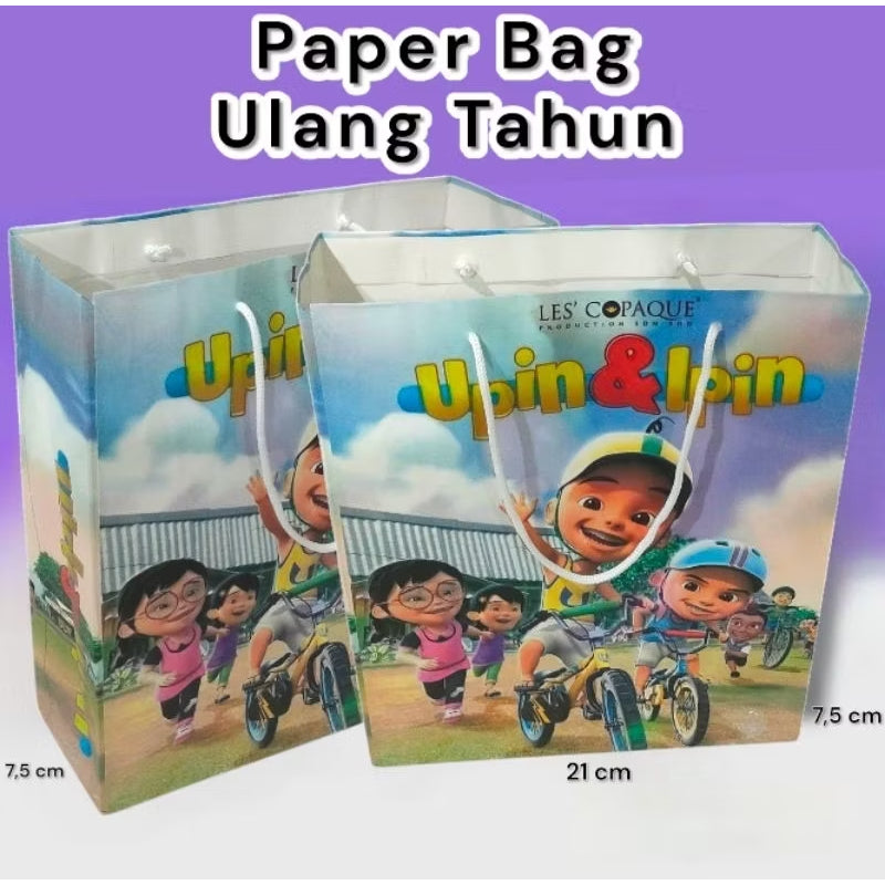 Pekanbaru Paper Bag Kado Karakter Kartun Lusinan Eceran Ukuran 21×7×24 cm Cantik Paperbag Karakter Kartun