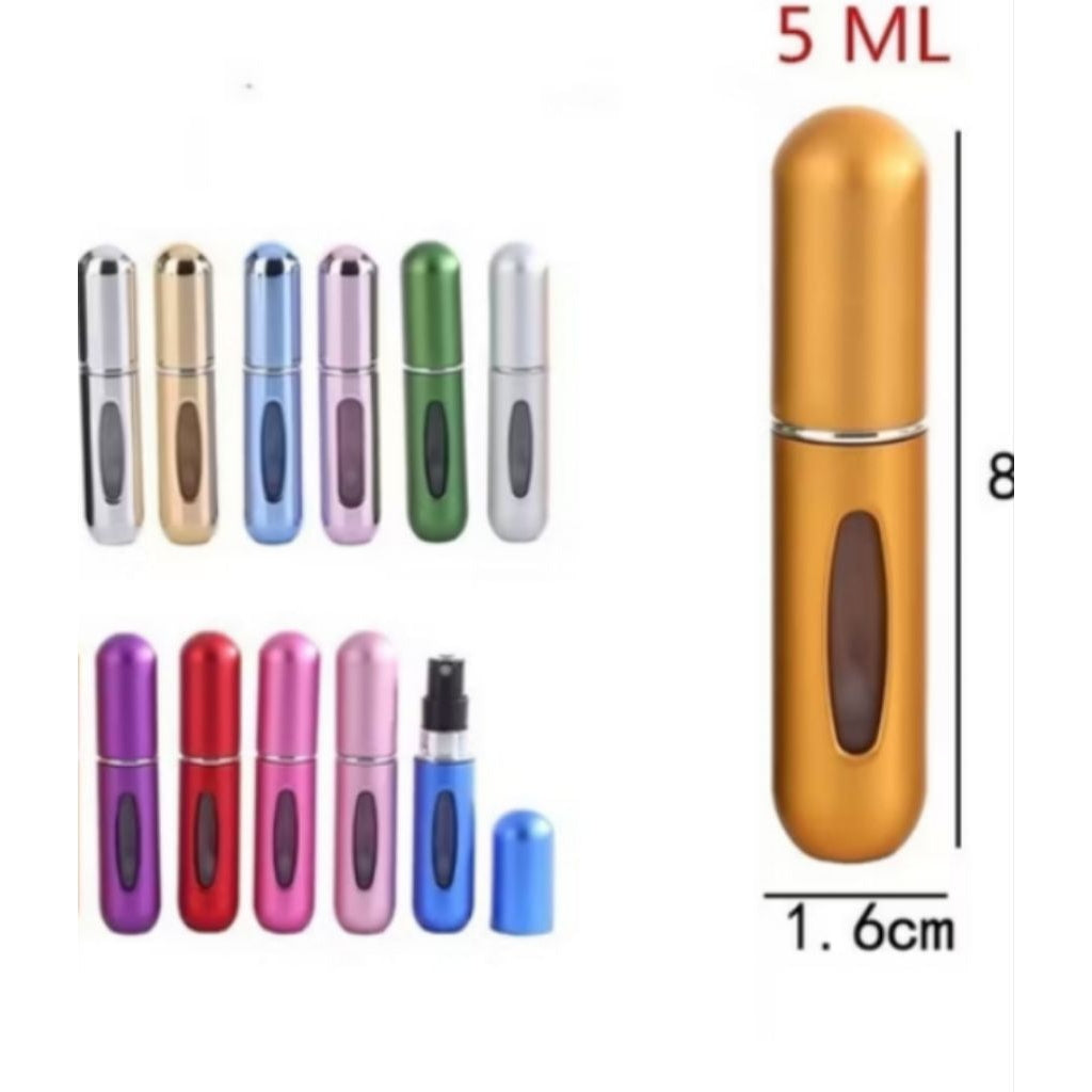 Pekanbaru Botol Parfum Mini Travel 5 Ml Atomizer Bottle Spray Aluminium Isi Ulang