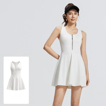 Pekanbaru JevyActive - Zippie Dress - Dress Ritsleting Jumsuit - Rok Padel Tennis Wanita