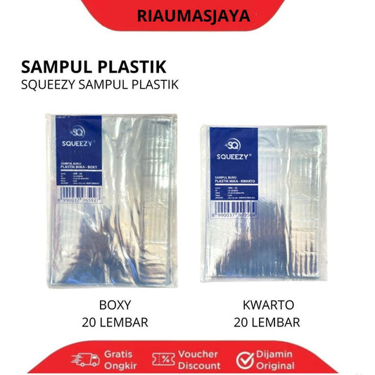 Pekanbaru {Squezzy} Sampul Plastik Mika Bening  (1X20)/ Sampul Buku Tulis Plastik