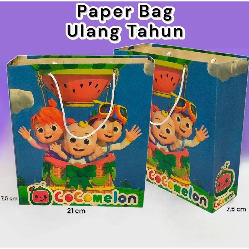 Pekanbaru Paper Bag Kado Karakter Kartun Lusinan Eceran Ukuran 21×7×24 cm Cantik Paperbag Karakter Kartun