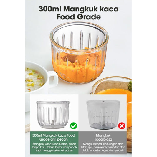 Pekanbaru Chopper Samono Sw-Mbc200 300Ml / Mini Food Processor Samono Swmbc200 Low Watt