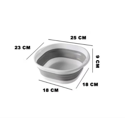 Pekanbaru Ember Lipat Silikon Baskom Portable Water Bucket Foldable Ember Plastik Anti Bocor