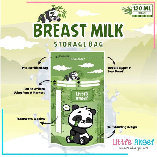 Pekanbaru Kantong ASI 120ml - 30 Pcs Baby Breast Milk Storage Bag Double Zipper BPA FREE Kantong Plastik ASIP