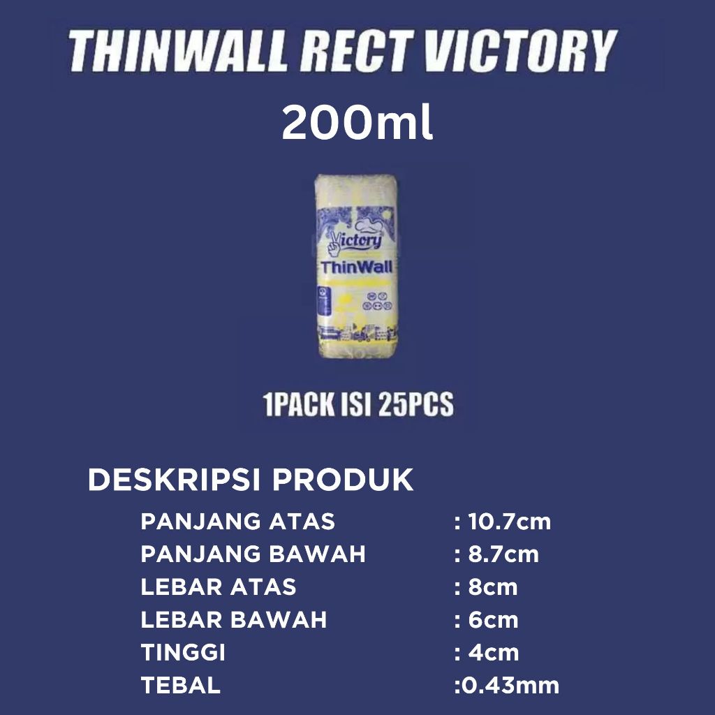 Pekanbaru Cup Thinwall PP Victory 25ml 35ml 60ml 100ml 150ml Tutup Nempel Anti Tumpah Bisa Microwave Freezer