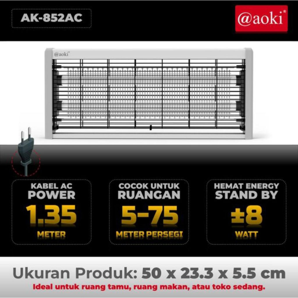 Pekanbaru Perangkap Nyamuk Aoki / Insect Killer Arus Ac 4W 6W 8W 10W