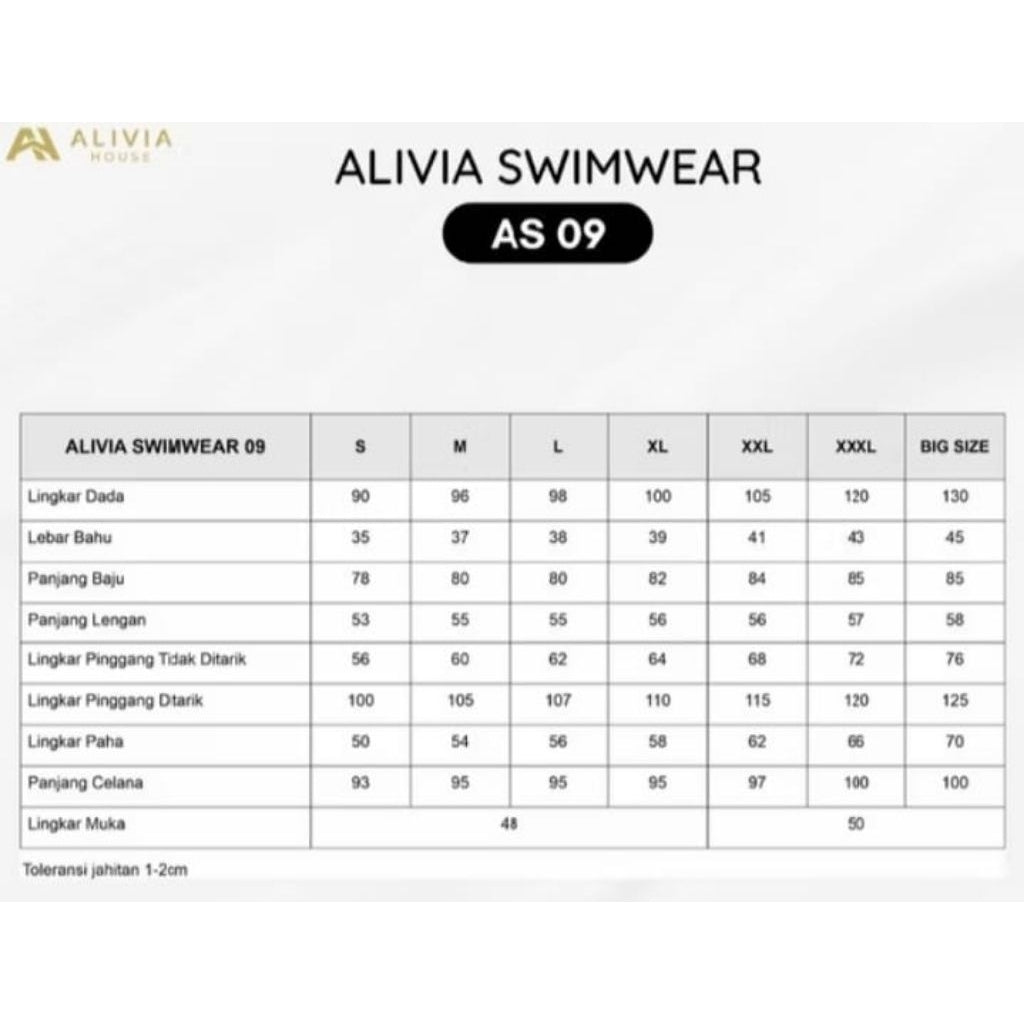 Pekanbaru Alivia House - Alivia Swimwear As09-Baju Renang Muslimah Syari Dewasa Wanita Muslim