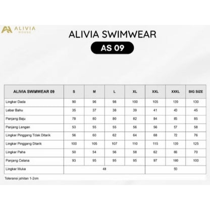 Pekanbaru Alivia House - Alivia Swimwear As09-Baju Renang Muslimah Syari Dewasa Wanita Muslim