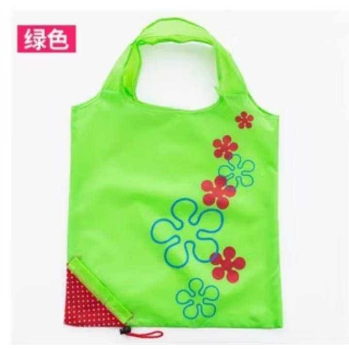Pekanbaru Tas lipat shopping bag motif Strawberry untuk belanja