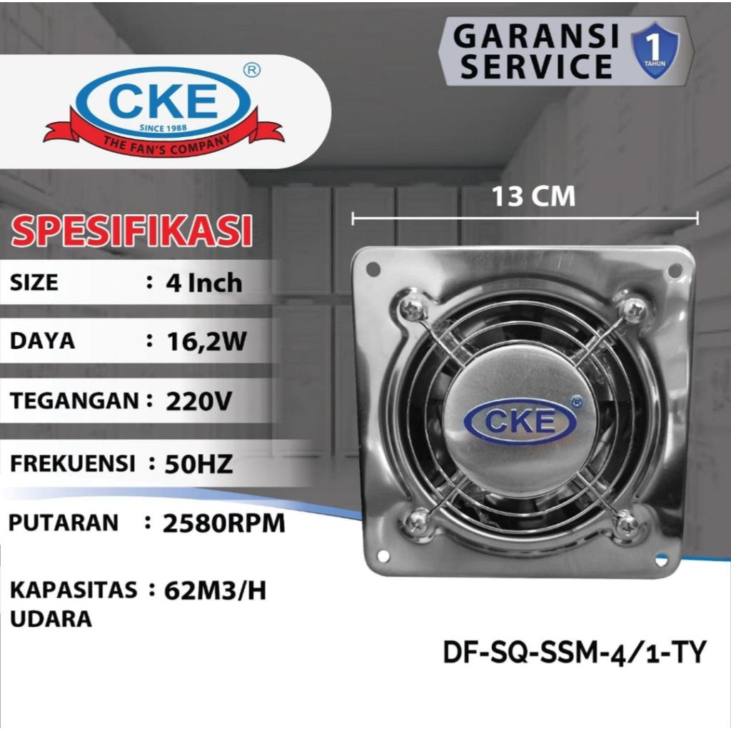 Pekanbaru Exhaust Fan Mini Stainles Steel Cke 4 Inch Booster Fan Wall 4"
