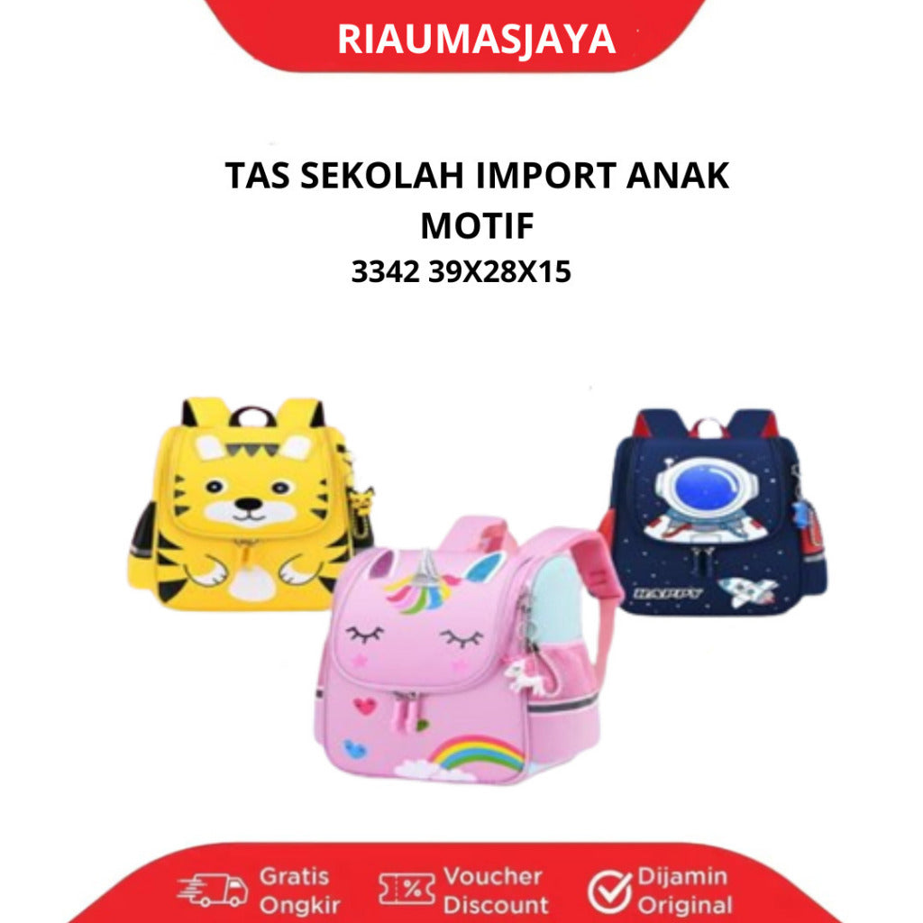 Pekanbaru Tas Sekolah / Tas Ransel Karakter Lucu Import