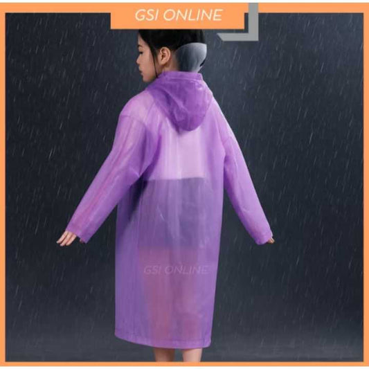 Pekanbaru Jas Hujan Anak EVA Polos Hoodie Murah Mantel Lengan Anak Polos Jas Hujan Anak Warna EVA Children Raincoat