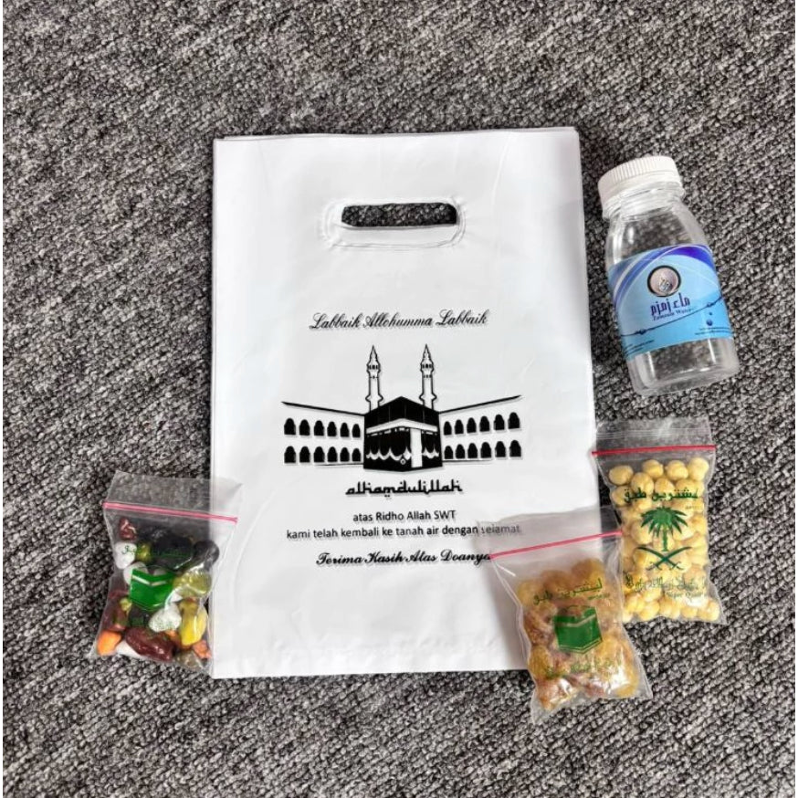 Pekanbaru (50 Pcs) Kantong Plastik Oleh-Oleh Haji & Umroh Motif Ka'bah