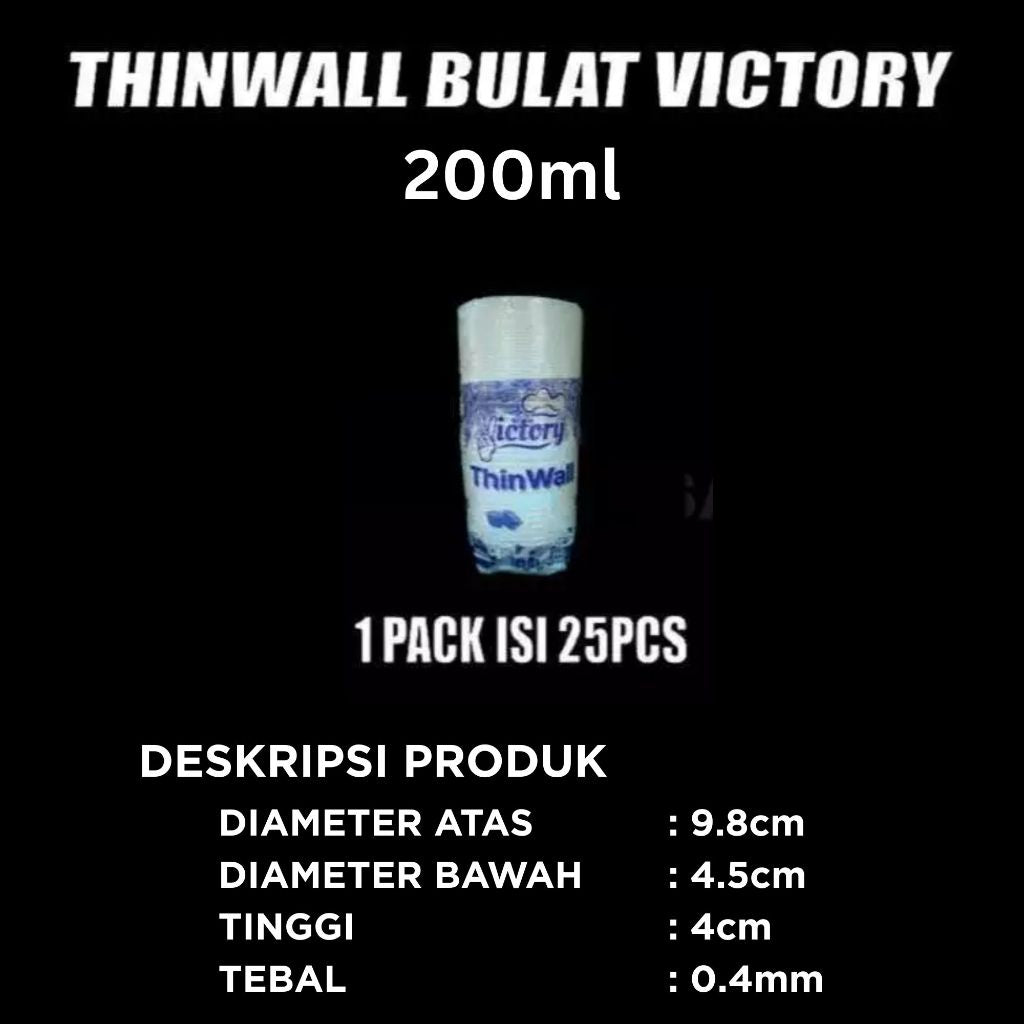 Pekanbaru Cup Thinwall PP Victory 25ml 35ml 60ml 100ml 150ml Tutup Nempel Anti Tumpah Bisa Microwave Freezer