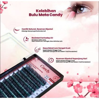 Pekanbaru Candy Eyelash Dd-Curl Russian Bulu Mata Palsu Water Proof