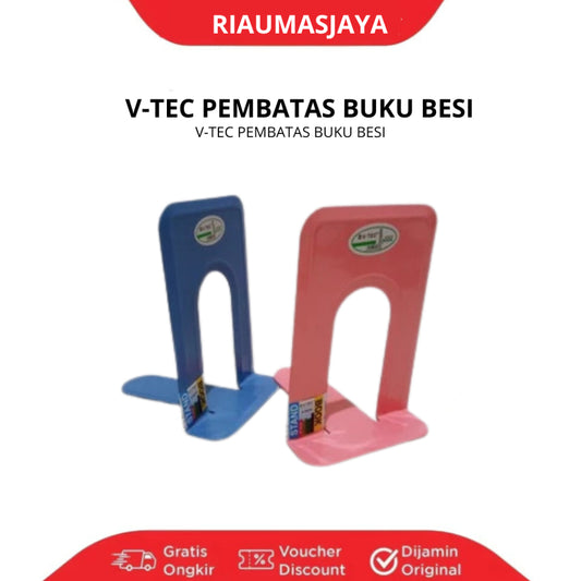 Pekanbaru V-Tec Pembatas Buku Besi/ Pembatas Buku Besi Pink/Biru