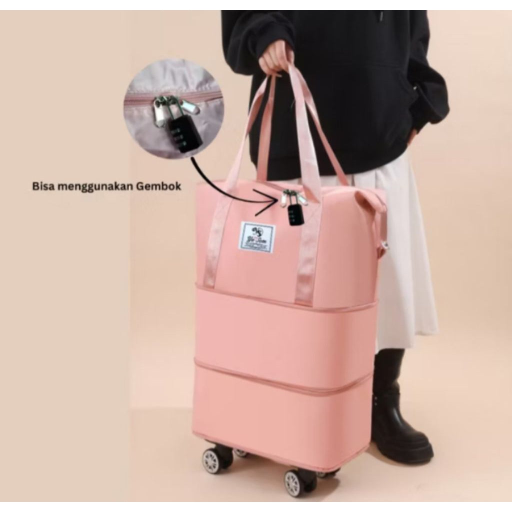 Pekanbaru Tas Traveling Roda Dapat Di Gembok Tas Tingkat Tas Duffel Jumbo-Tas Jinjing