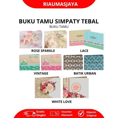 Pekanbaru Buku Tamu Hard Cover Simpaty Motif