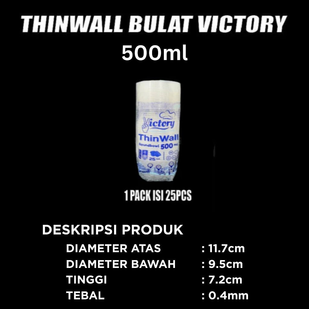 Pekanbaru Cup Thinwall PP Victory 25ml 35ml 60ml 100ml 150ml Tutup Nempel Anti Tumpah Bisa Microwave Freezer