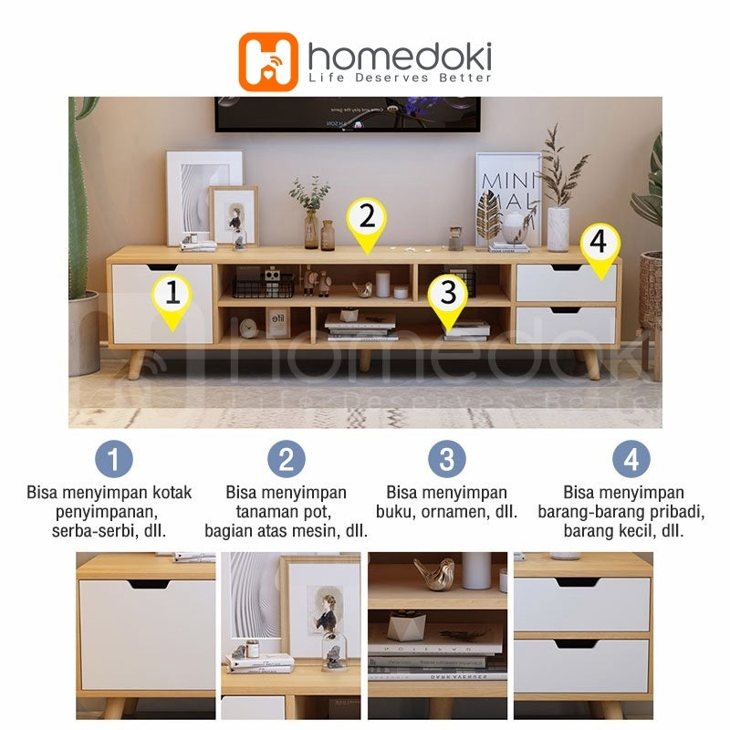 Pekanbaru Homedoki  Meja Tv Kayu Tv Serbaguna Minimalis Jumbo Meja Tv Minimalis Tv Meja Tv Rak Tv Minimalis Bufet Tv Minimalis Kayu Modern Murah