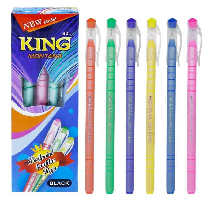 Pekanbaru Pena Montana Murah Model 121 St , Prince 922 , Dan King 921 Per Lusin Isi (12 Pcs)