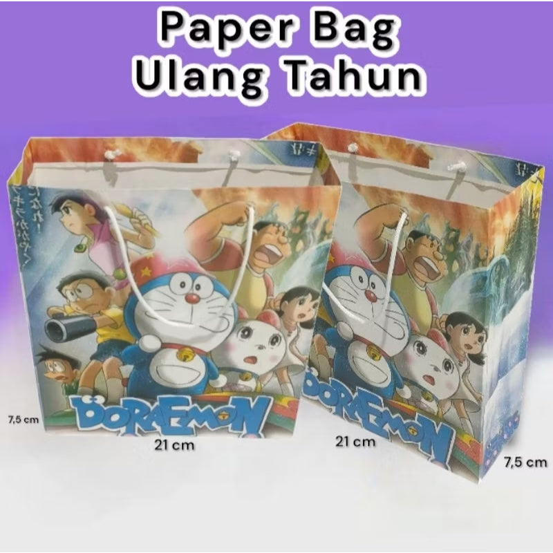 Pekanbaru Paper Bag Kado Karakter Kartun Lusinan Eceran Ukuran 21×7×24 cm Cantik Paperbag Karakter Kartun