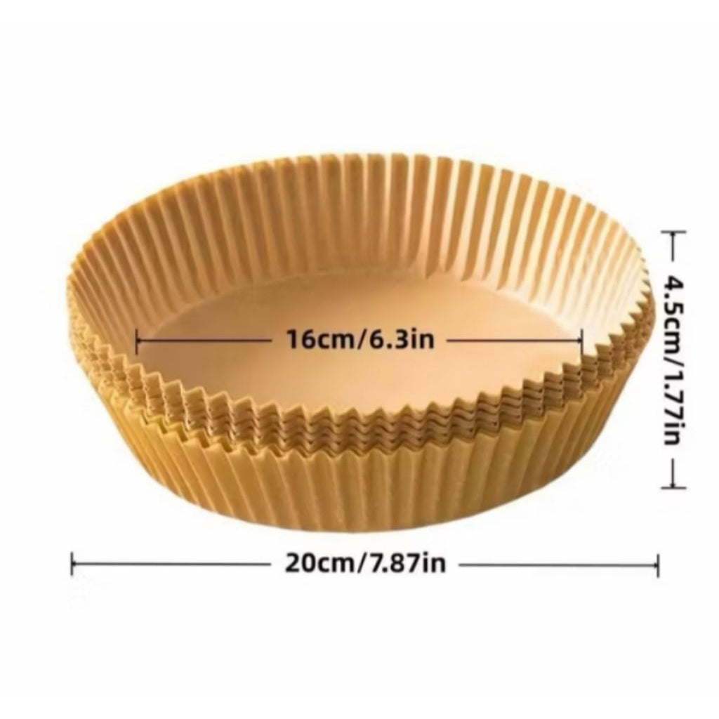 Pekanbaru Air Fryer Paper 50 Pcs Anti Lengket 16Cm Kertas Alas Airfryer 50Pcs Baking Paper