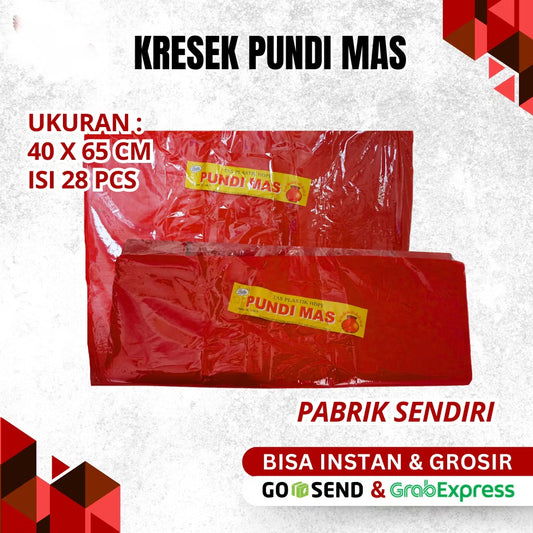 Pekanbaru Kantong kresek Jumbo Uk40 PlastikKresek laundry Merah Ekonomis Kuat Tidak Mudah Sobek