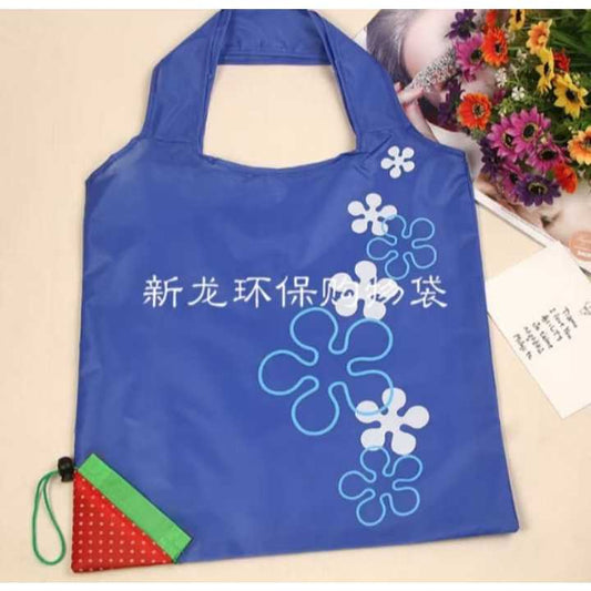 Pekanbaru Tas lipat shopping bag motif Strawberry untuk belanja
