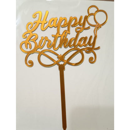 Pekanbaru Cake Topper Akrilik Happy Birthday / Mother'S Day / Father'S Day Ukuran Besar (Instan Only)