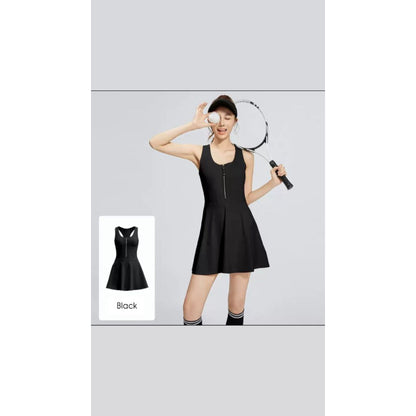Pekanbaru JevyActive - Zippie Dress - Dress Ritsleting Jumsuit - Rok Padel Tennis Wanita