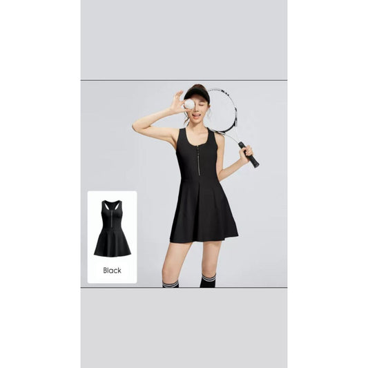 Pekanbaru JevyActive - Zippie Dress - Dress Ritsleting Jumsuit - Rok Padel Tennis Wanita