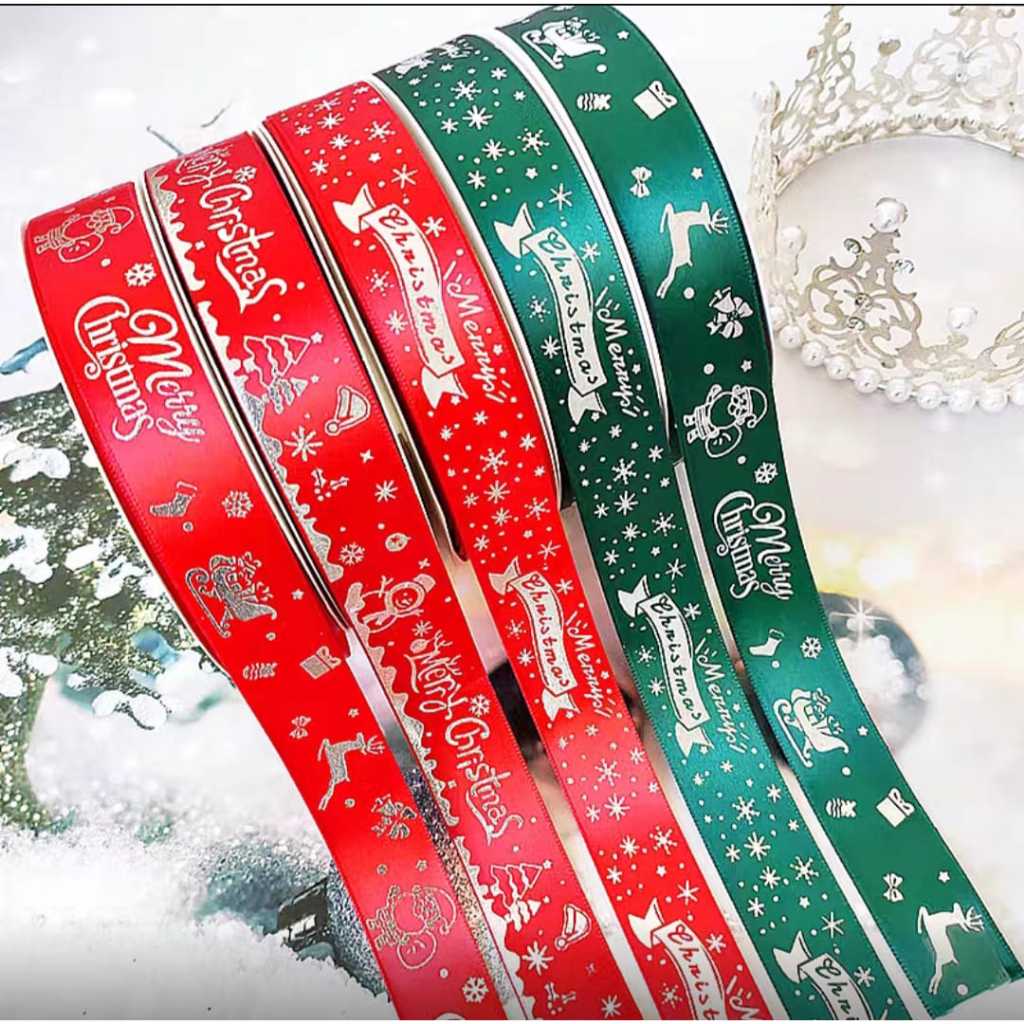 Pekanbaru Christmas Ribbon / Pita Natal Berbagai Jenis Per Meter
