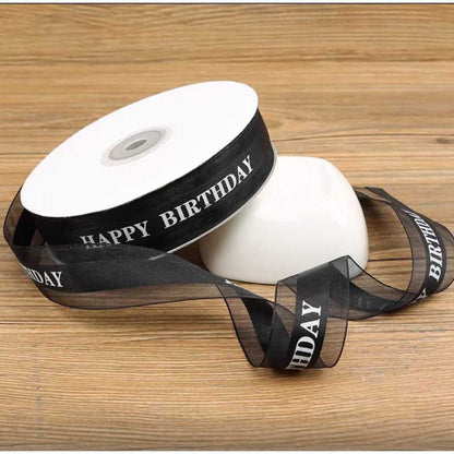 Pekanbaru Pita / Ribbon Tulisan Happy Birthday Warna Warni Per Meter