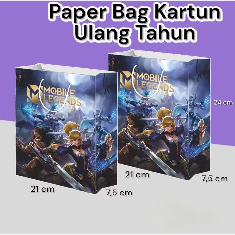 Pekanbaru Paper Bag Kado Karakter Kartun Lusinan Eceran Ukuran 21×7×24 cm Cantik Paperbag Karakter Kartun