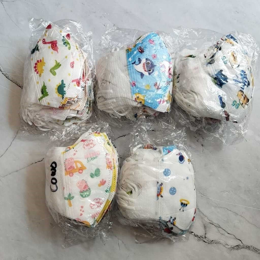 Pekanbaru 50 pcs Masker Duckbill 3D Anak Karakter Kids Masker Duckbill 3Ply Anak Motif