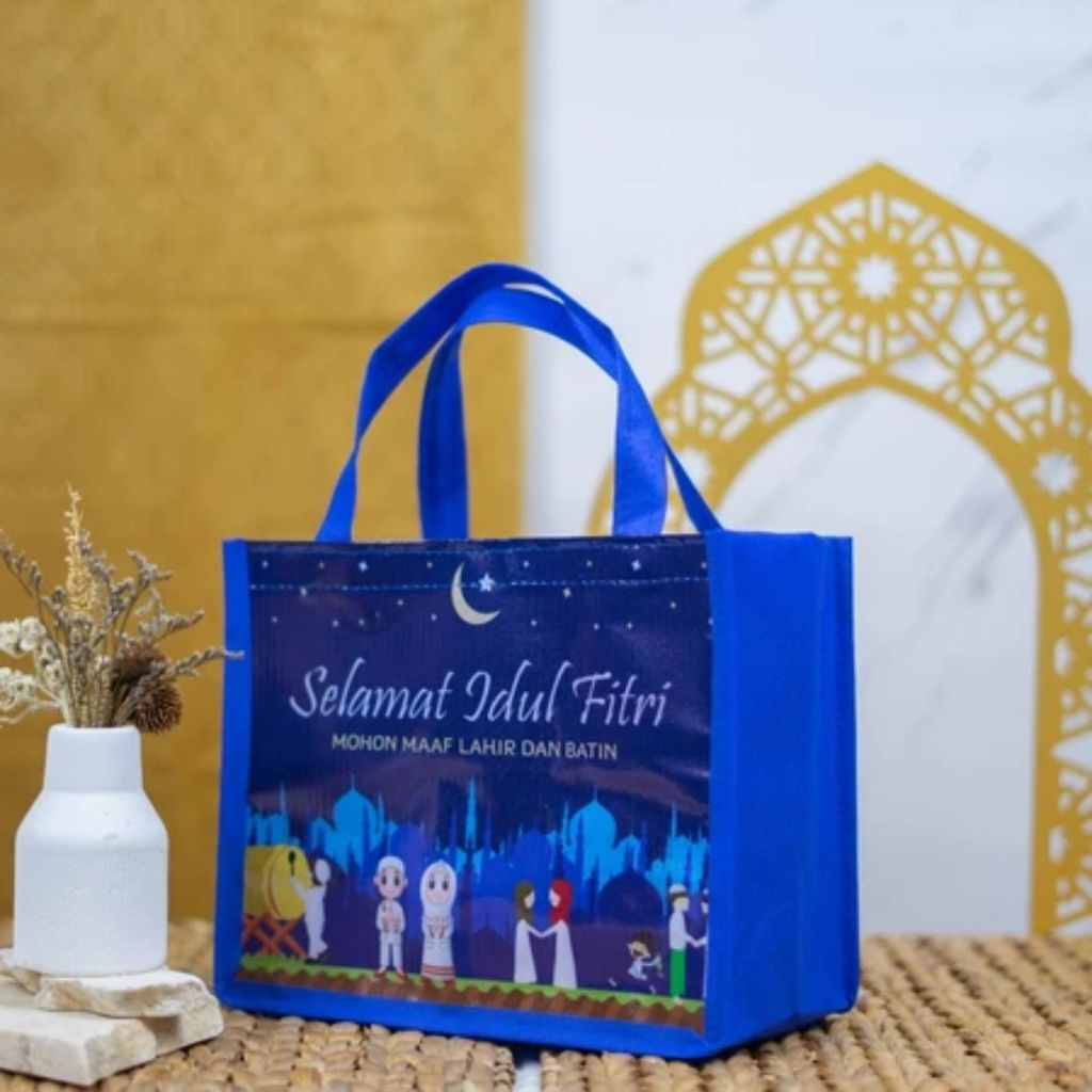 Pekanbaru Tas Hamper Lebaran Idul FIrri Tas Parcel Tas Hadiah Goodie Bag Lebaran Idul Fitri Glossy Ready Stock