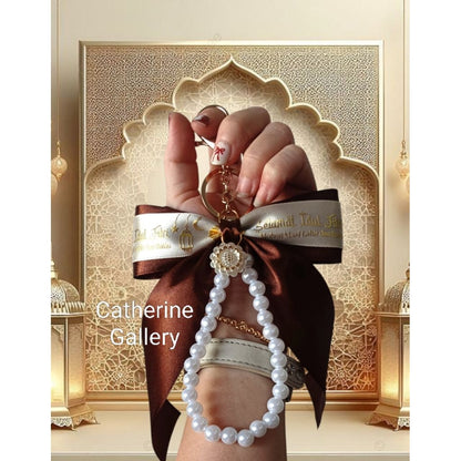 Pekanbaru Hanya 3 Hari Diskon Khusus : Gantungan Tas wanita  Pita Mutiara Clarice Cantik/keychain