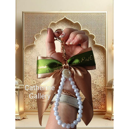 Pekanbaru Hanya 3 Hari Diskon Khusus : Gantungan Tas wanita  Pita Mutiara Clarice Cantik/keychain