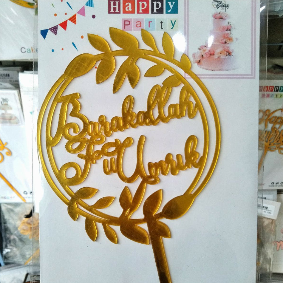 Pekanbaru Cake Topper Akrilik Happy Birthday / Mother'S Day / Father'S Day Ukuran Besar (Instan Only)