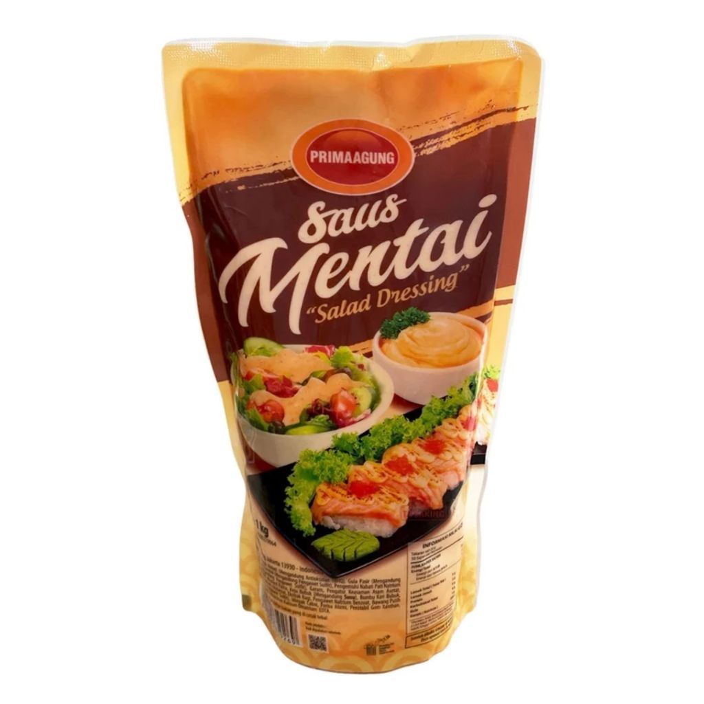 Pekanbaru Saus Mentai Prima Agung 1 Kg Halal Rasa Gurih Creamy untuk Sushi, Dimsum, dan Aneka Makanan