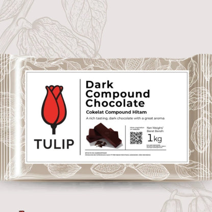 Pekanbaru Tulip Dark / Milk  Compound Chocolate / Coklat Masak  Hitam / Susu Tulip 1 Kg