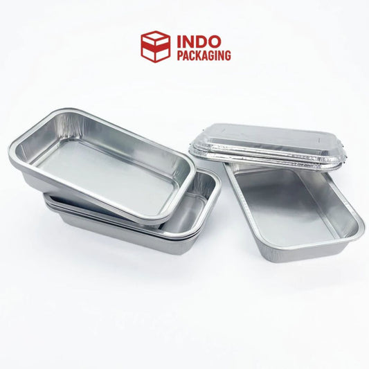 Pekanbaru 25 Pcs Cup Alumunium Tray BX 4381 / BX 4381  Ekonomis (250ml) Cup dan Tutup Pisah